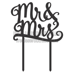 Mr and Mrs Cake Topper Laser Cut File