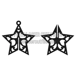 Ornate 3D Christmas Star Ornament for Laser Cut Projects