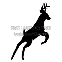 Rearing Deer Silhouette Laser Cut File, Ready to Cut