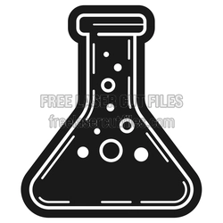 Science Flask Laser Cut Sign, Ready to Cut Lab Decor