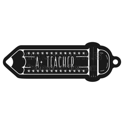Teacher Pencil Keychain Laser Cut File, Ready to Cut