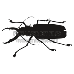 Beetle Silhouette Laser Cut File, Ready to Cut Decor