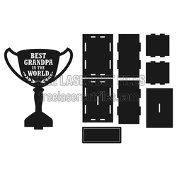 Best Grandpa Trophy Laser Cut File, Ready to Cut