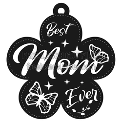 Best Mom Butterfly Ornament Laser Cut File, Ready to Cut