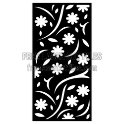Decorative Floral Pattern Panel for Laser Cutting