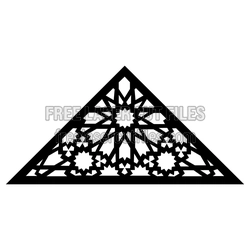 Geometric Mandala Triangle Pattern Laser Cut Template