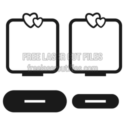 Heart Love Photo Frame Laser Cut File for DIY Gift Display