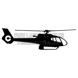 Helicopter Silhouette Laser Cut File, Ready to Cut