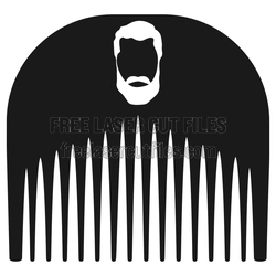 Laser Cut Beard Comb Holder Design, Free Ready to Cut File