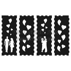 Love Lantern 3mm Laser Cut Lamp with Hearts and Couple