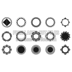 Openwork Decorative Frame Set for Laser Cutting
