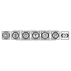 Set of 7 Chakra Symbol Laser Cut Wall Art Designs