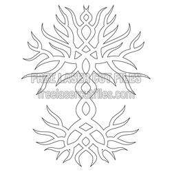 Celtic Tree Monogram Panel Laser Cut File