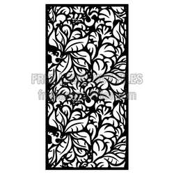 Decorative Floral Door Screen Panel Laser Cut Pattern