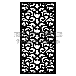 Decorative Scroll Screen Door Pattern, Laser Ready Cut File