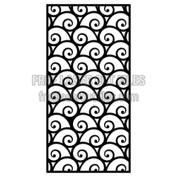 Decorative Spiral Panel Laser Cut Screen Template