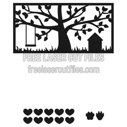Family Tree Photo Frame SVG Laser Cut Design