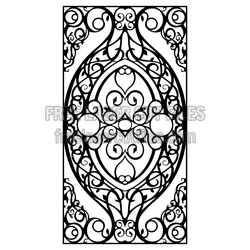 Ornamental Decorative Panel Pattern for Laser Cutting
