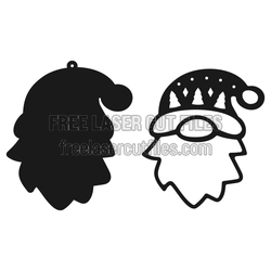 Christmas Gnome Ornament SVG for Laser Cutting