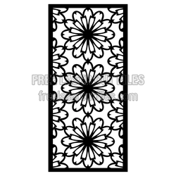 Decorative Floral Screen Panel Laser Cut Pattern