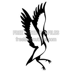 Flying Swan Silhouette Free Laser Cut File