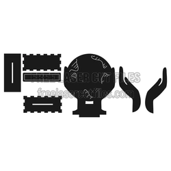 Free Laser Cut Trophy Award Design, 3mm Ready to Cut