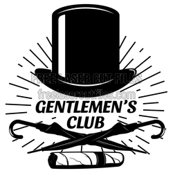 Gentlemen's Club Logo Cut File for Laser Cutting