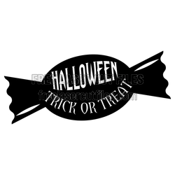 Halloween Trick or Treat Candy Sign Laser Cut Template