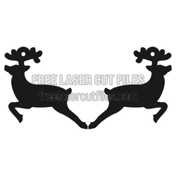 Jumping Reindeer Earrings Laser Cut File, Ready to Cut