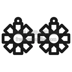 Laser Cut Geometric Earrings Template, Ready to Cut