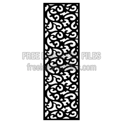 Ornamental Scroll Pattern Decorative Screen Panel