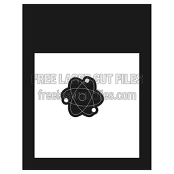 Teacher Note Pad with Atom Graphic, Laser Ready Template