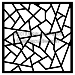 Abstract Geometric Screen Panel Laser Cut Design