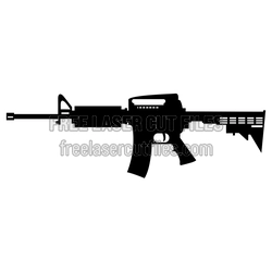 AK Rifle Silhouette Laser Cut File, Ready to Cut