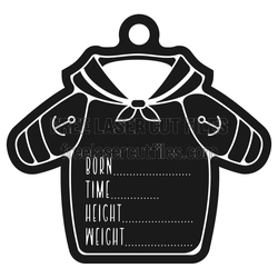 Baby Onesie Birth Announcement Laser Cut Sign