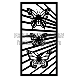 Butterfly Screen Panel Laser Cut Template Ready to Cut