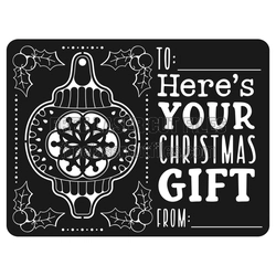 Christmas Ornament Gift Card Laser Cut Design