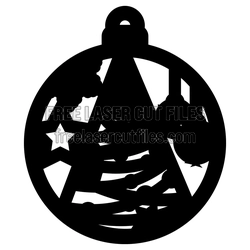 Christmas Ornament Tree Decoration Free Laser Cut File