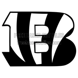 Cincinnati Bengals Style B Logo Laser Cut Template
