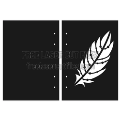 Decorative Feather Notebook Cover Laser Cut File, Ready to Cut