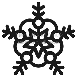 Decorative Snowflake Laser Cut File, Winter Ornament