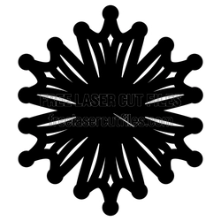 Decorative Sunburst Clock Face Template, Laser Ready Cut File