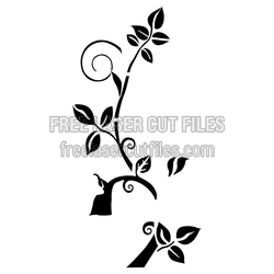 Decorative Vine Panel Pattern for Laser Cut Doors