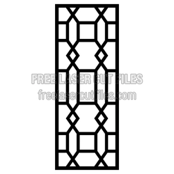 Geometric Door Panel Pattern for Laser Cutting