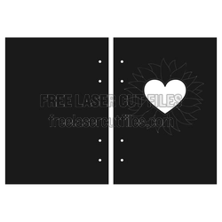 Heart Notebook Cover Laser Cut File for DIY Craft Binding