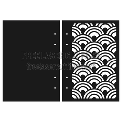 Laser Cut Notebook Cover with Decorative Arc Pattern