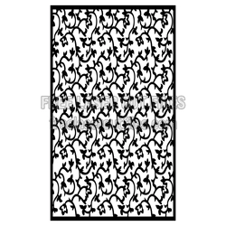 Ornamental Floral Door Screen Panel, Laser Ready Pattern