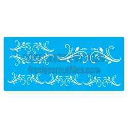 Ornamental Floral Stencil Set for Laser Cutting