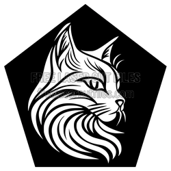 Stylized Cat Face Silhouette Laser Cut File, Ready to Cut