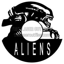 Alien Vinyl Record Clock Design, Laser Ready SVG Cut File